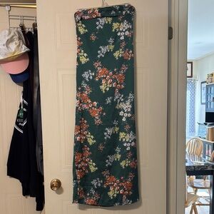 Floral Green Strapless Dress